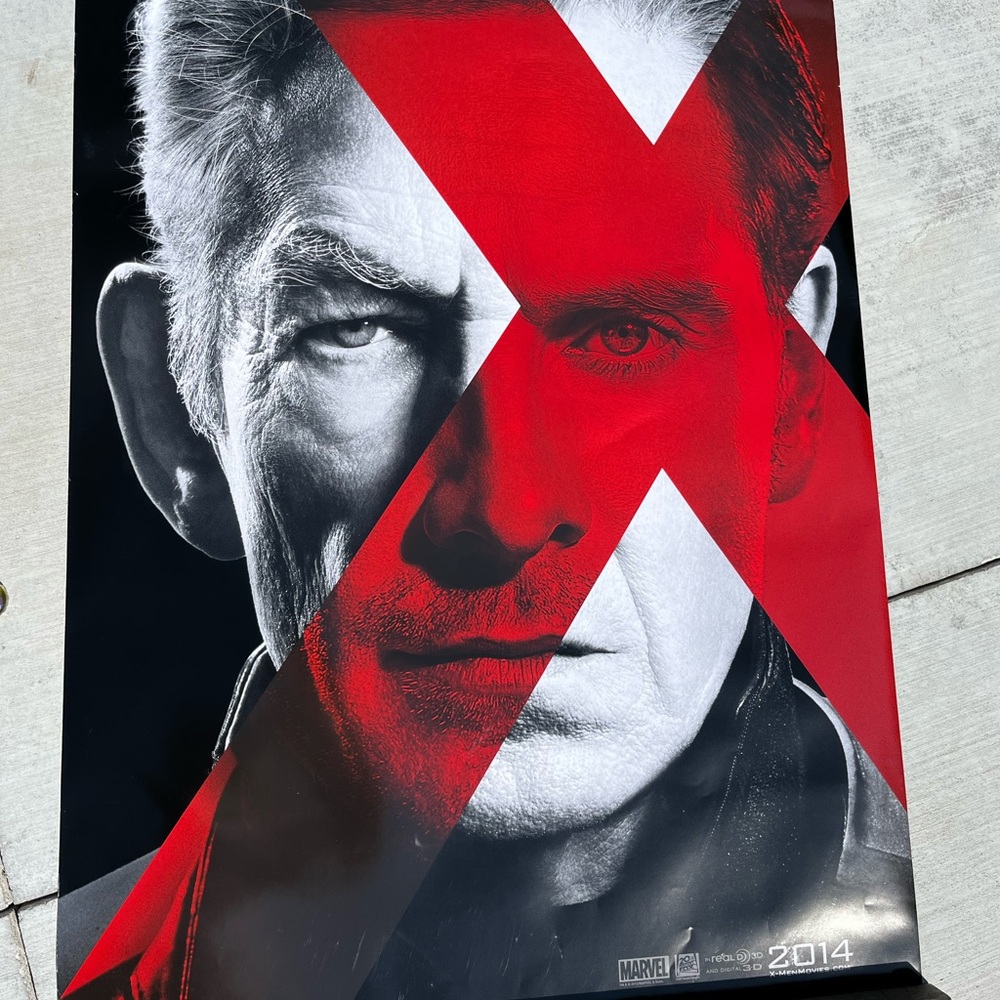 X-Men: Days of Future Past (Professor X) 2014, Marvel Movie Poster 40x27” Red X